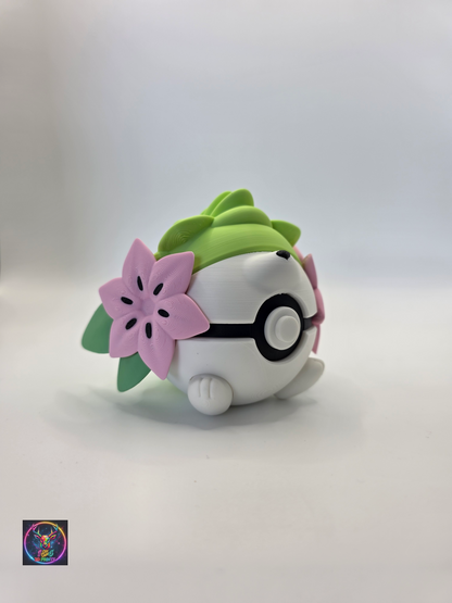 Character Design - 3D Printed Character Ball - Shaymin Land Form - Unique Display Collectible.