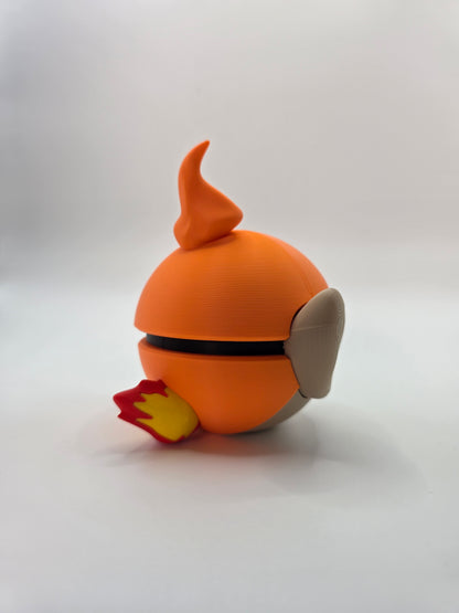 Character Design - 3D Printed Character Ball - Chimchar - Unique Display Collectible.