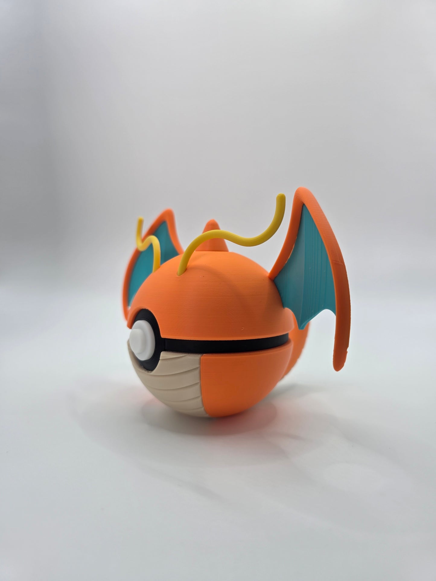 Character Design - 3D Printed Character Ball - Dragonite- Unique Display Collectible.