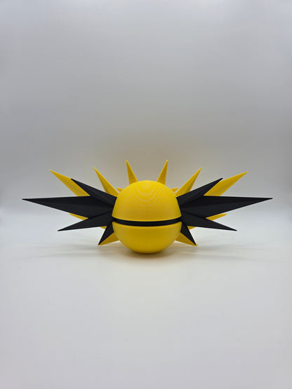 Character Design - 3D Printed Character Ball - Zapdos - Unique Display Collectible.