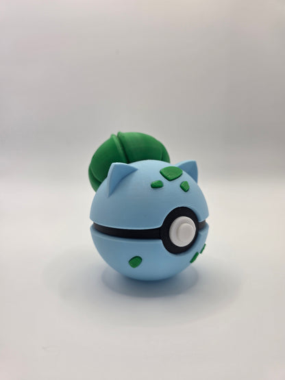 Character Design - 3D Printed Character Ball - Bulbasaur - Unique Display Collectible.