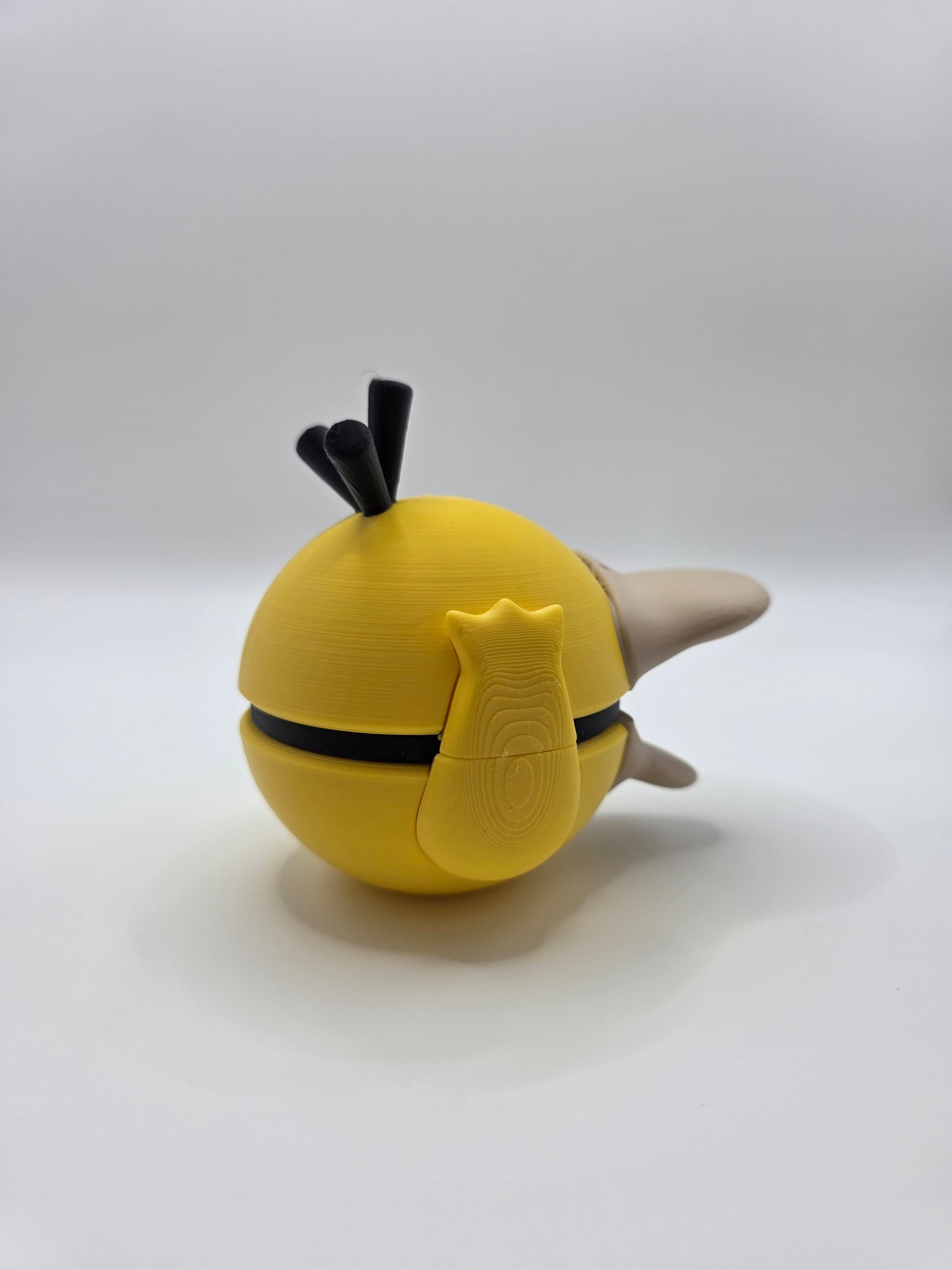 Character Design - 3D Printed Character Ball - Psyduck - Unique Display Collectible.