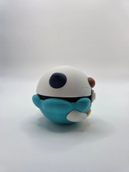 Character Design - 3D Printed Character Ball - Oshawott - Unique Display Collectible.