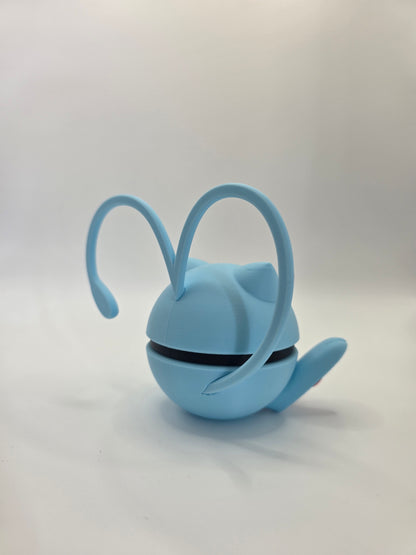 Character Design - 3D Printed Character Ball - Valentine Mew - Unique Display Collectible.