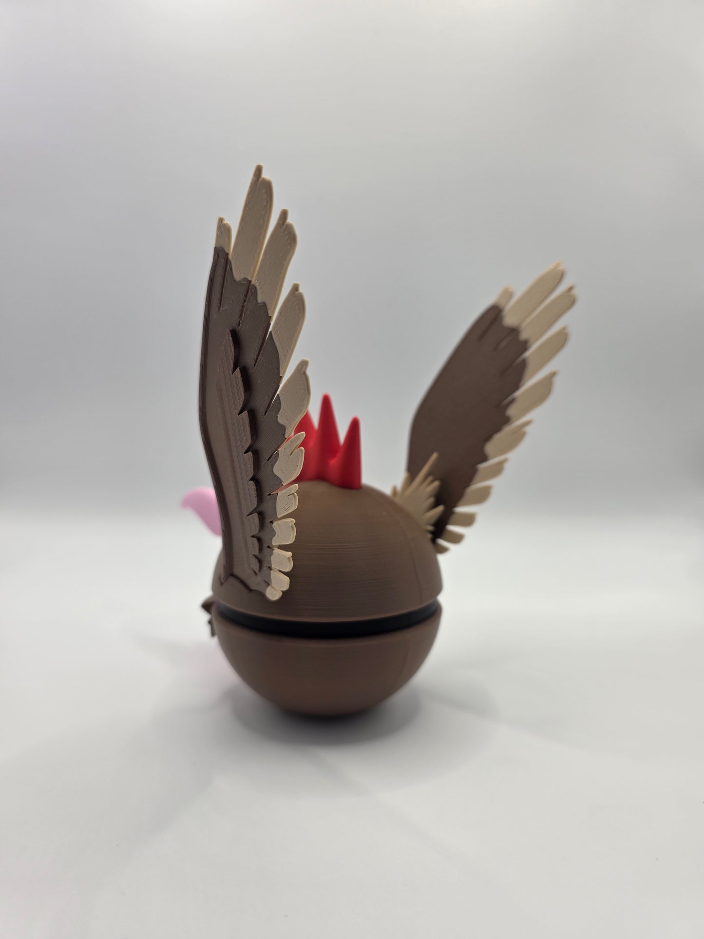 Character Design - 3D Printed Character Ball - Fearow - Unique Display Collectible.