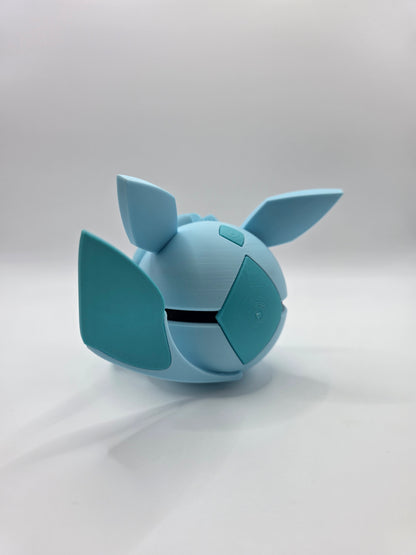 Character Design - 3D Printed Character Ball - Glaceon - Unique Display Collectible.
