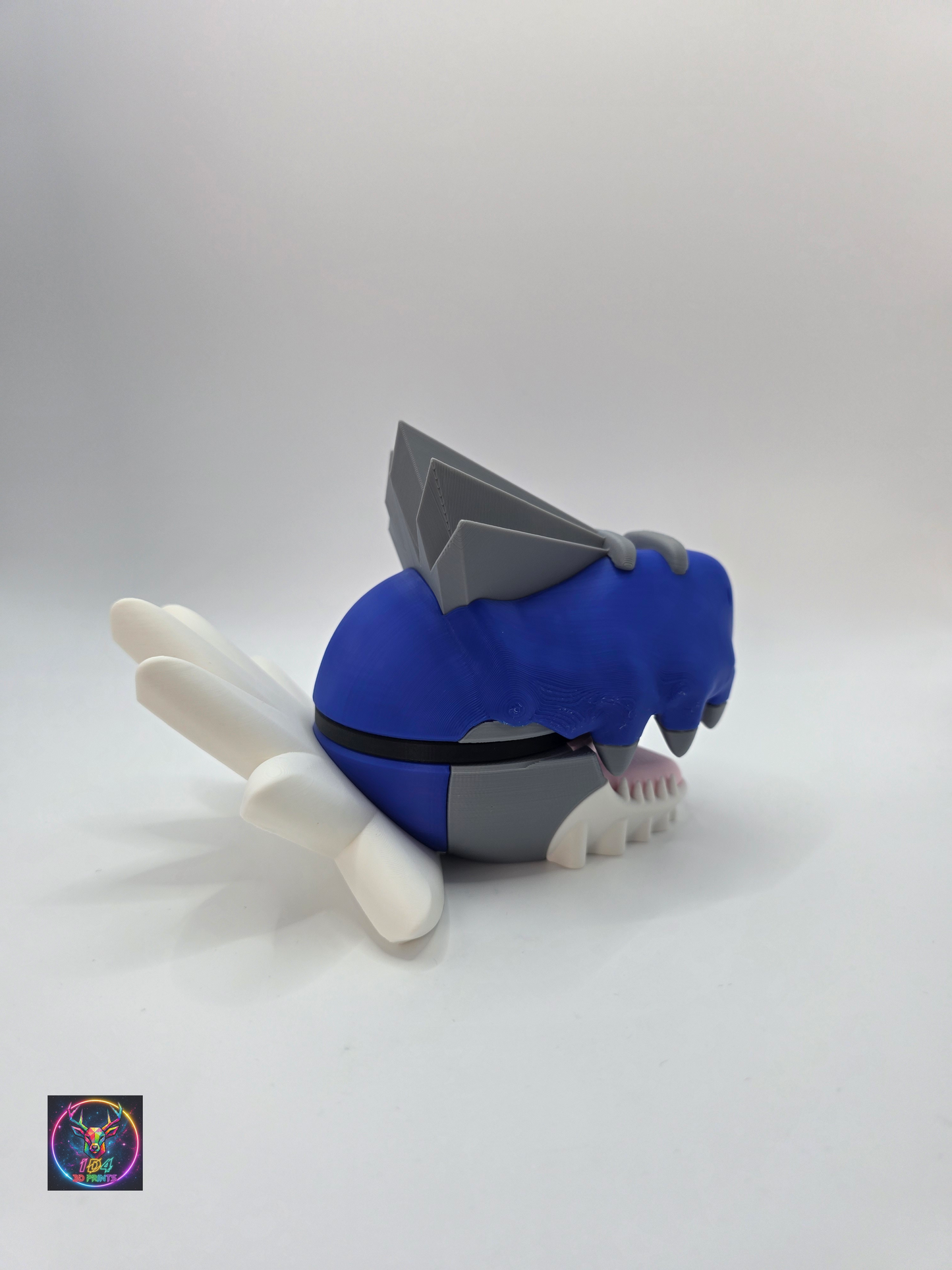 Character Design - 3D Printed Character Ball - Shiny - Tyrantrum- Unique Display Collectible.