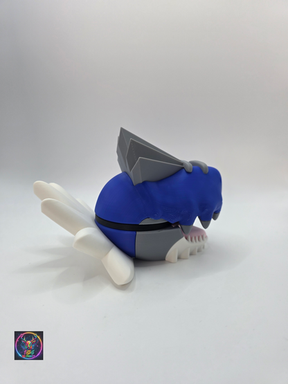 Character Design - 3D Printed Character Ball - Shiny - Tyrantrum- Unique Display Collectible.