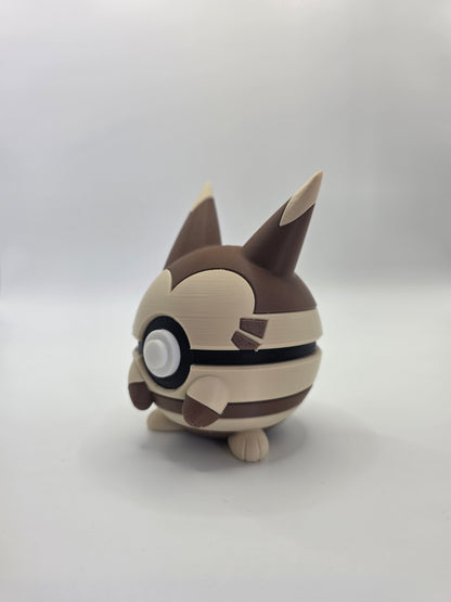 Character Design - 3D Printed Character Ball - Furret - Unique Display Collectible.