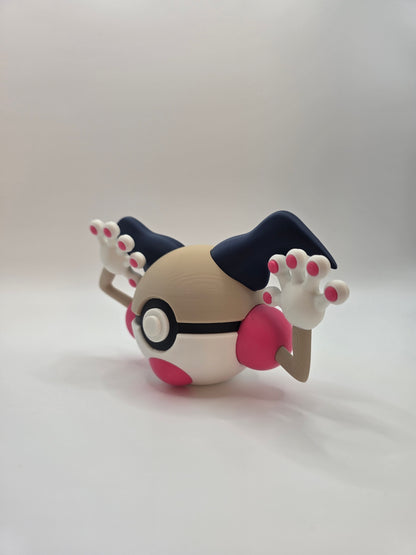 Character Design - 3D Printed Character Ball - Mr Mime - Unique Display Collectible.