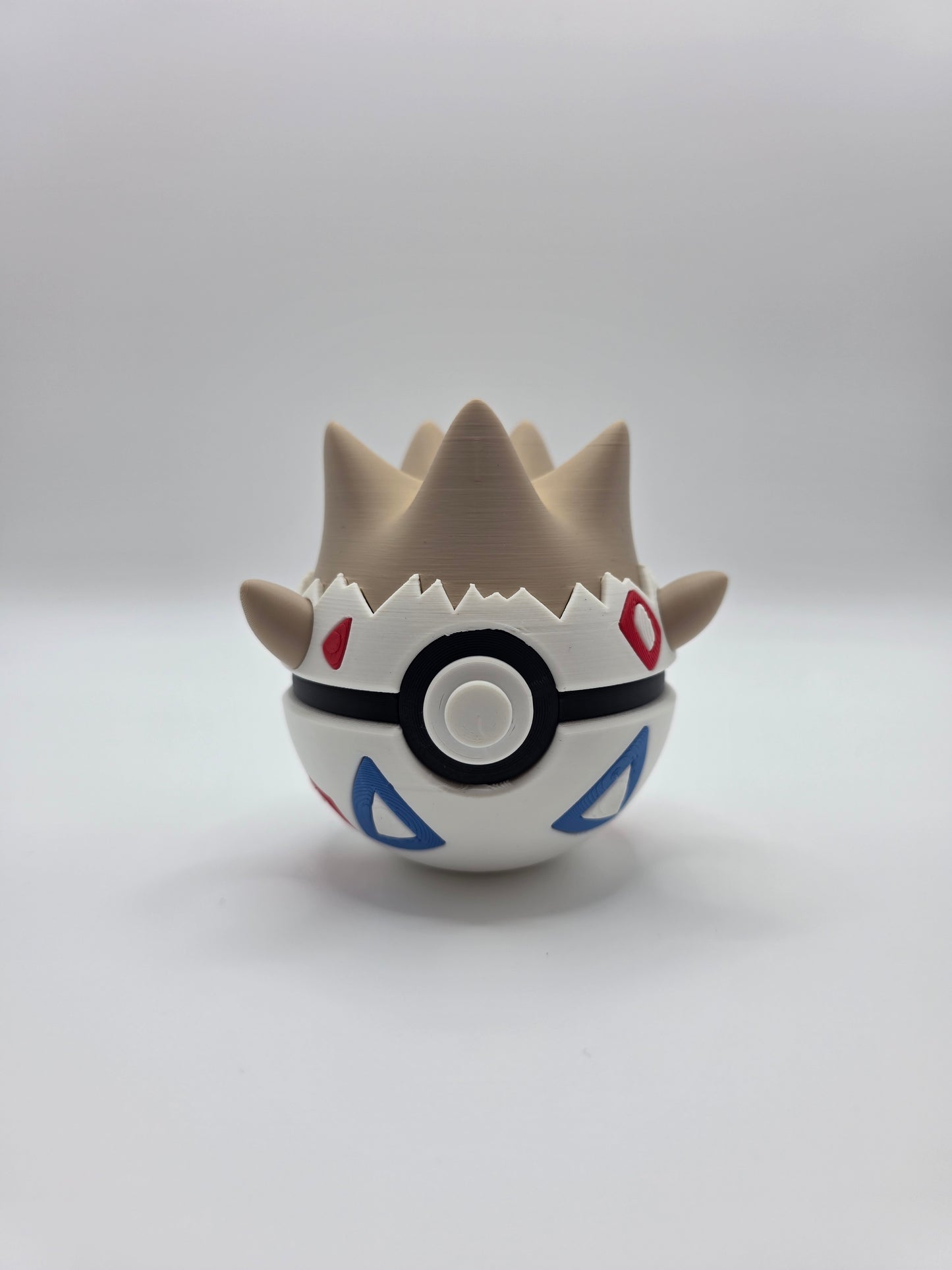 Character Design - 3D Printed Character Ball - Togepi - Unique Display Collectible.