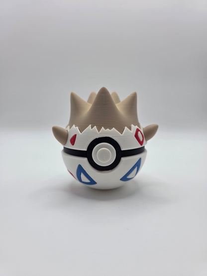 Character Design - 3D Printed Character Ball - Togepi - Unique Display Collectible.