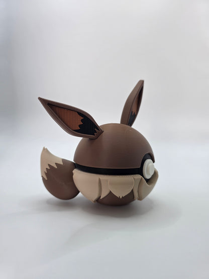 Character Design - 3D Printed Character Ball - Eevee - Unique Display Collectible.