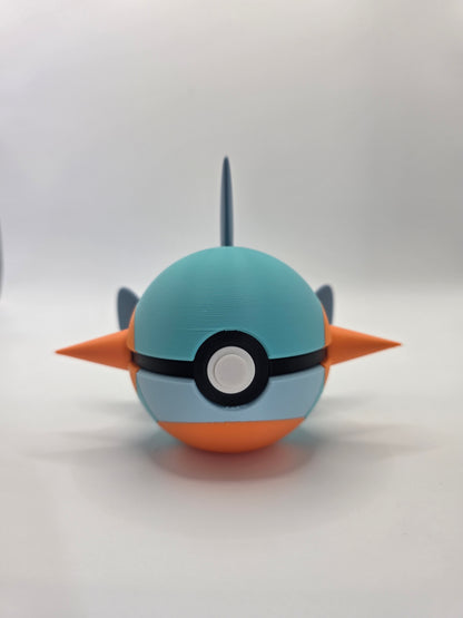 Character Design - 3D Printed Character Ball - Marshtomp - Unique Display Collectible.