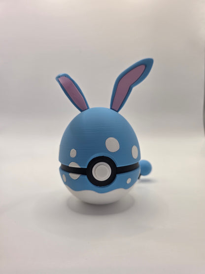 Character Design - 3D Printed Character Ball - Azumarill - Unique Display Collectible.