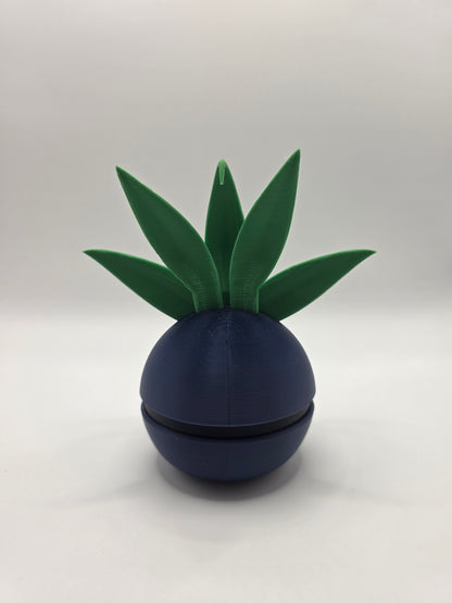Character Design - 3D Printed Character Ball - Oddish  - Unique Display Collectible.