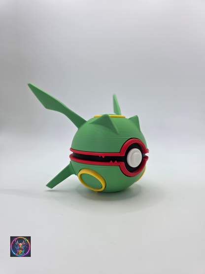 Character Design - 3D Printed Character Ball - Rayquaza - Unique Display Collectible.