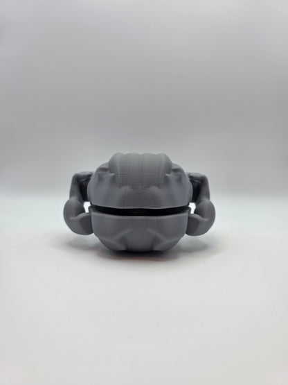 Character Design - 3D Printed Character Ball - Geodude - Unique Display Collectible.