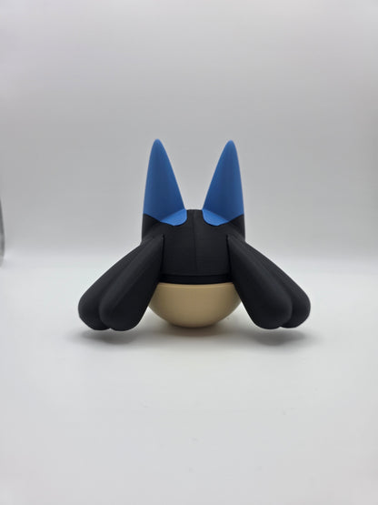Character Design - 3D Printed Character Ball - Lucario - Unique Display Collectible.
