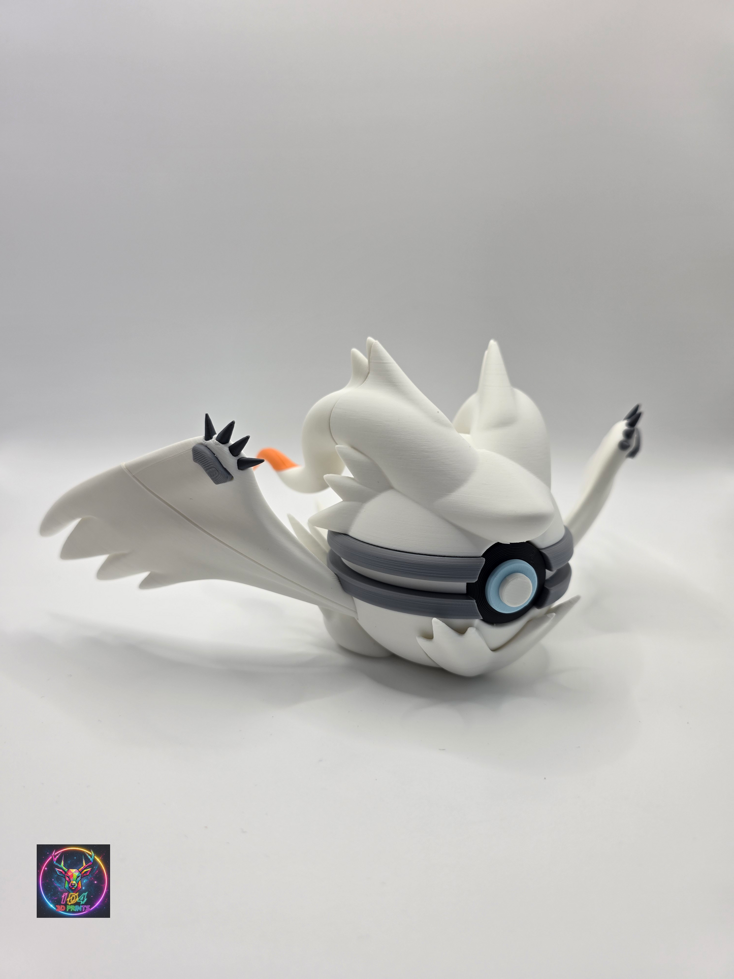 Character Design - 3D Printed Character Ball - Reshiram - Unique Display Collectible.