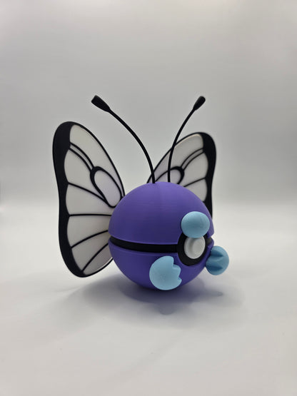 Character Design - 3D Printed Character Ball - Butterfree - Unique Display Collectible.