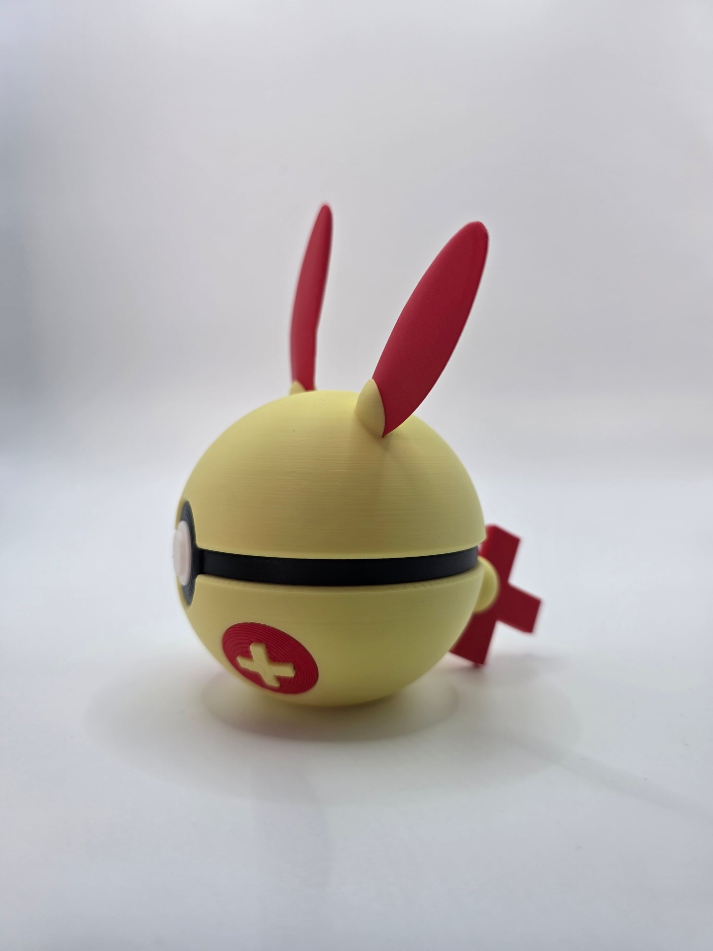 Character Design - 3D Printed Character Ball - Plusle - Unique Display Collectible.