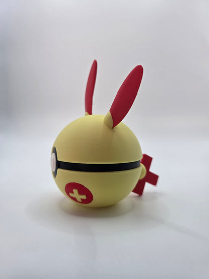 Character Design - 3D Printed Character Ball - Plusle - Unique Display Collectible.