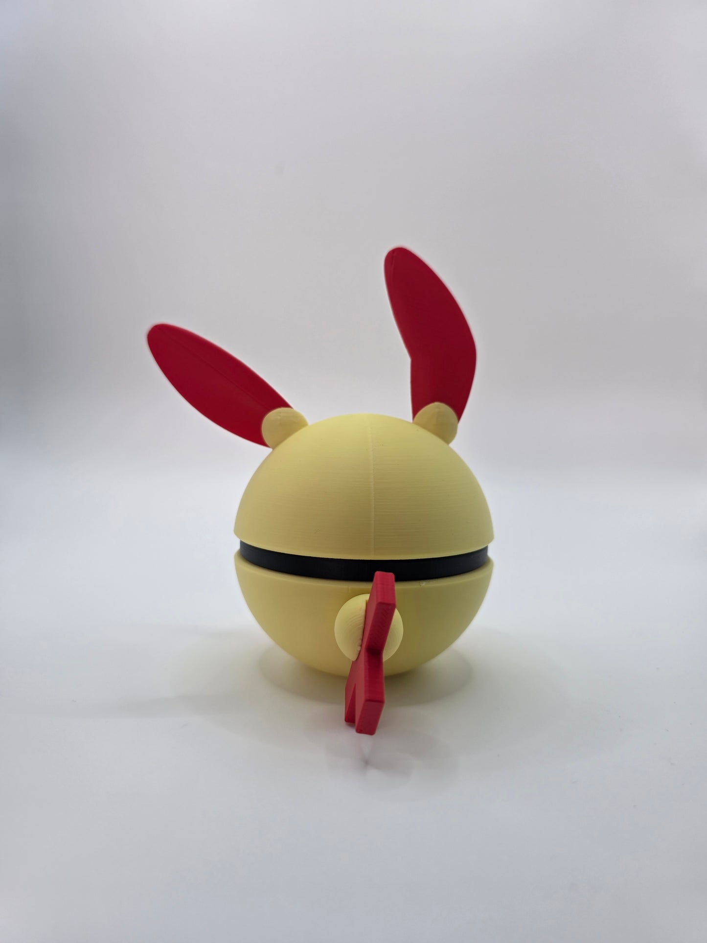 Character Design - 3D Printed Character Ball - Plusle - Unique Display Collectible.