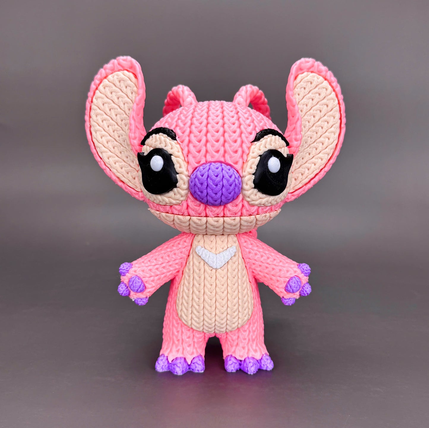 Knitted Design - 3D Printed Lilo & Stitch Inspired Character Figures - Unique Display Collectible