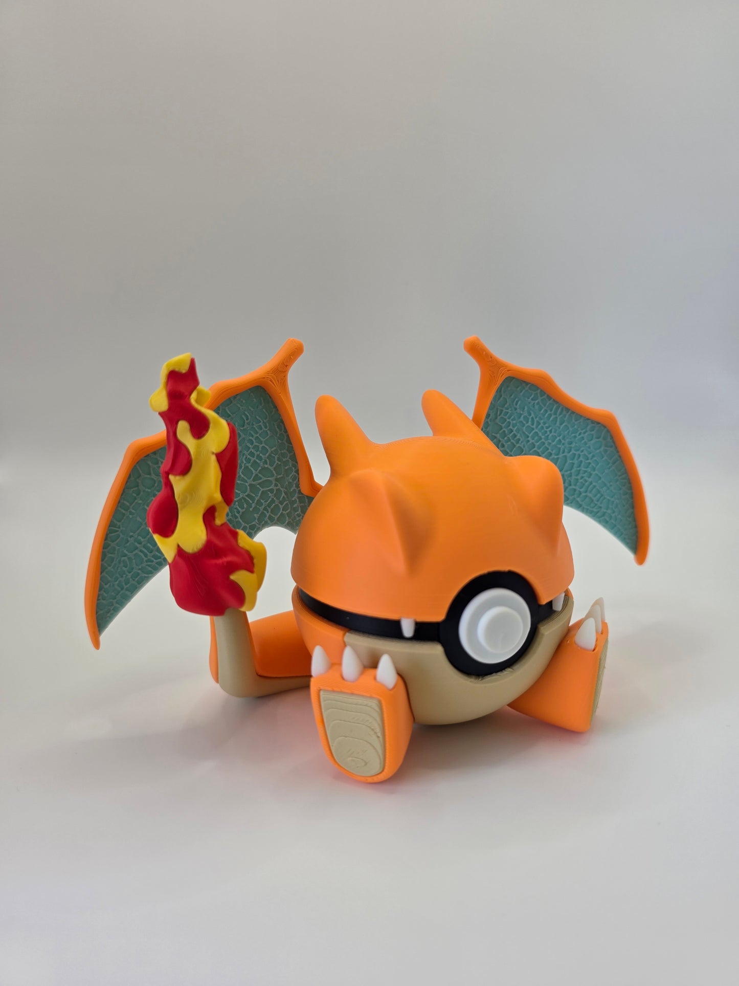 Character Design - 3D Printed Character Ball - Charizard - Unique Display Collectible.