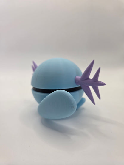 Character Design - 3D Printed Character Ball - Wooper - Unique Display Collectible.