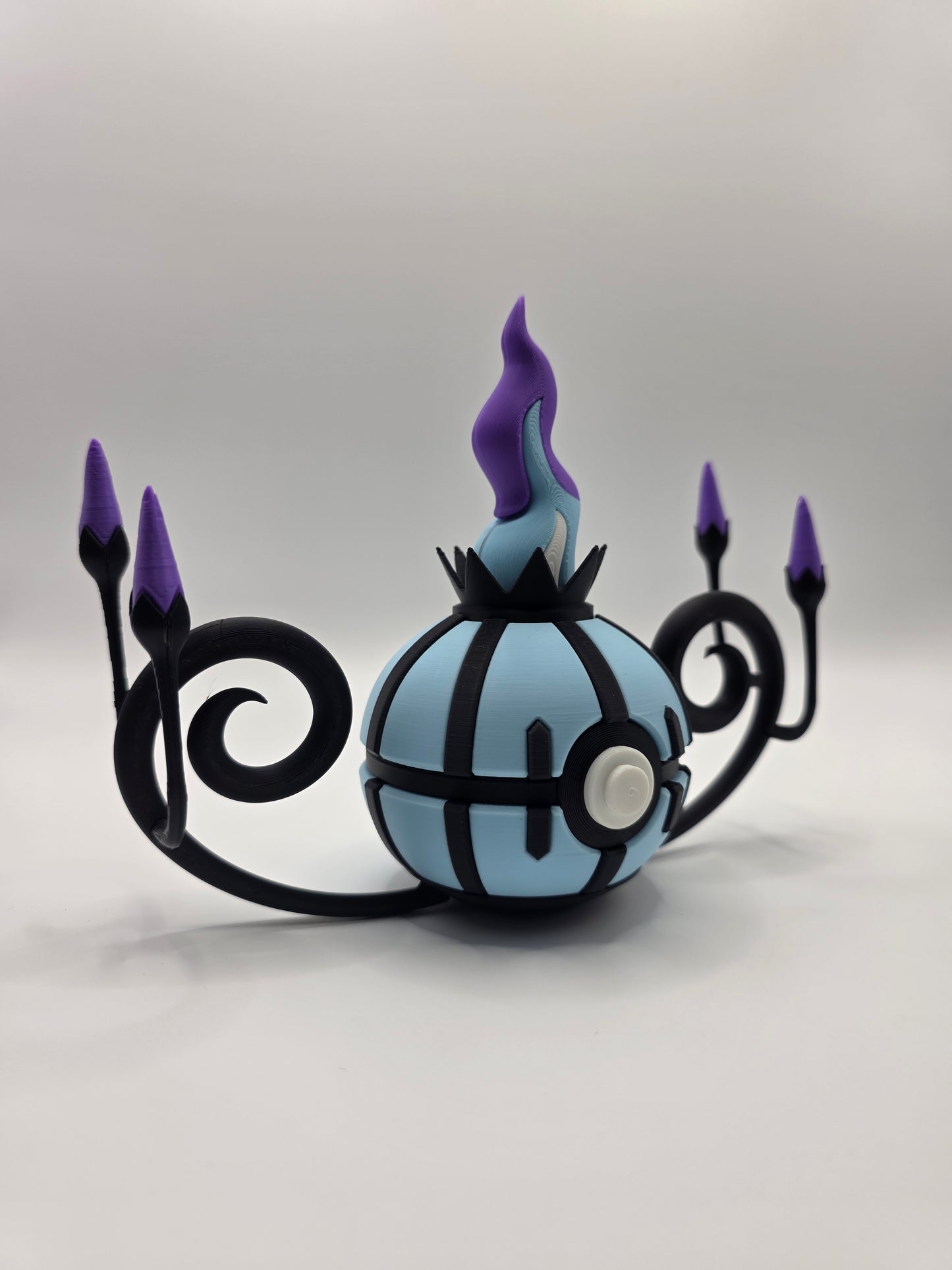 Character Design - 3D Printed Character Ball - Chandelure - Unique Display Collectible.