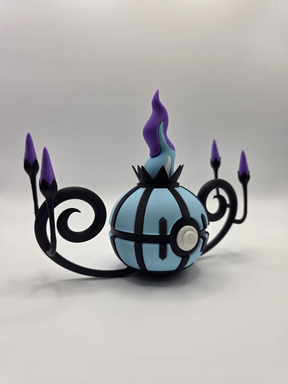 Character Design - 3D Printed Character Ball - Chandelure - Unique Display Collectible.