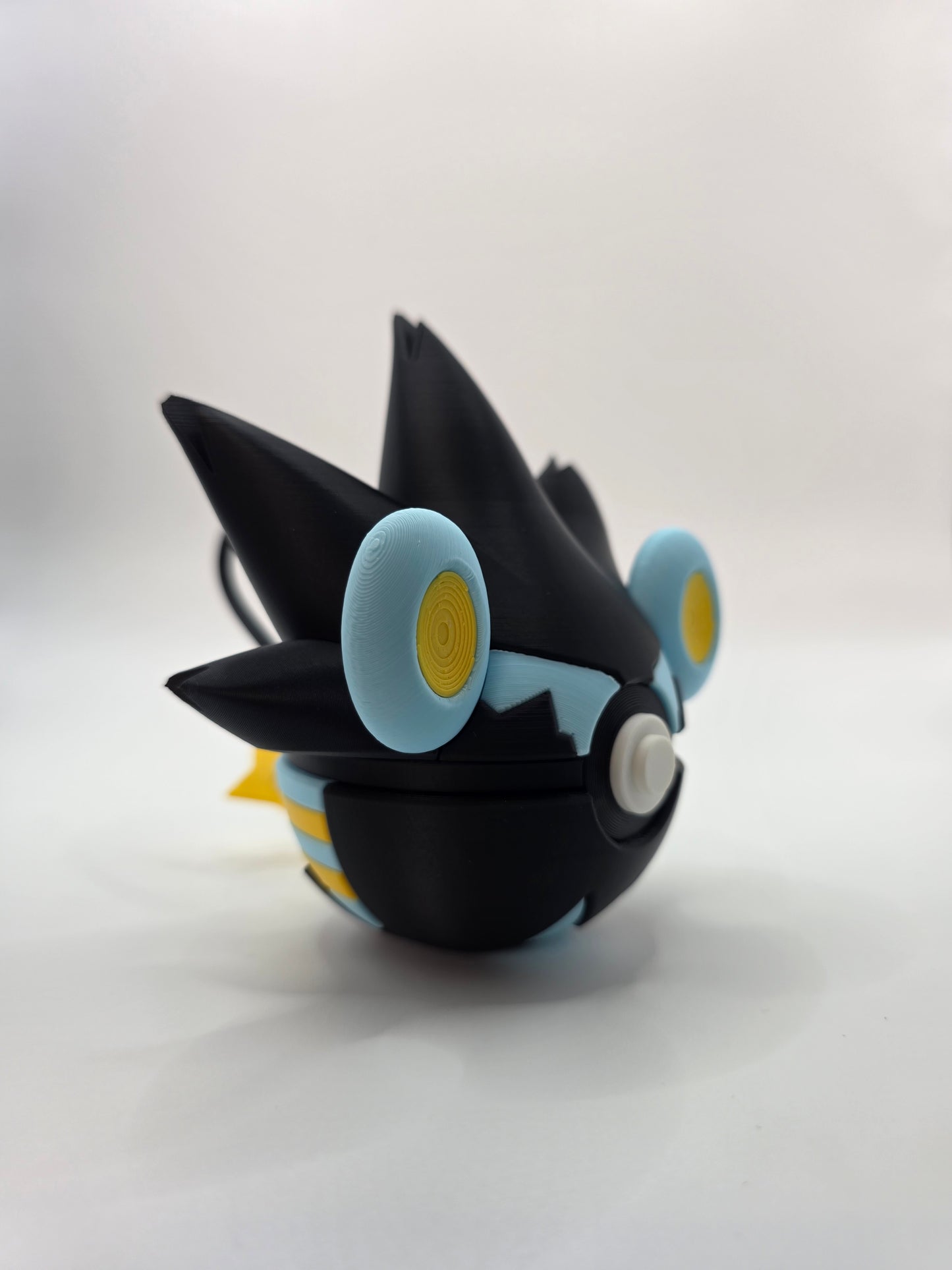 Character Design - 3D Printed Character Ball - Luxray - Unique Display Collectible.