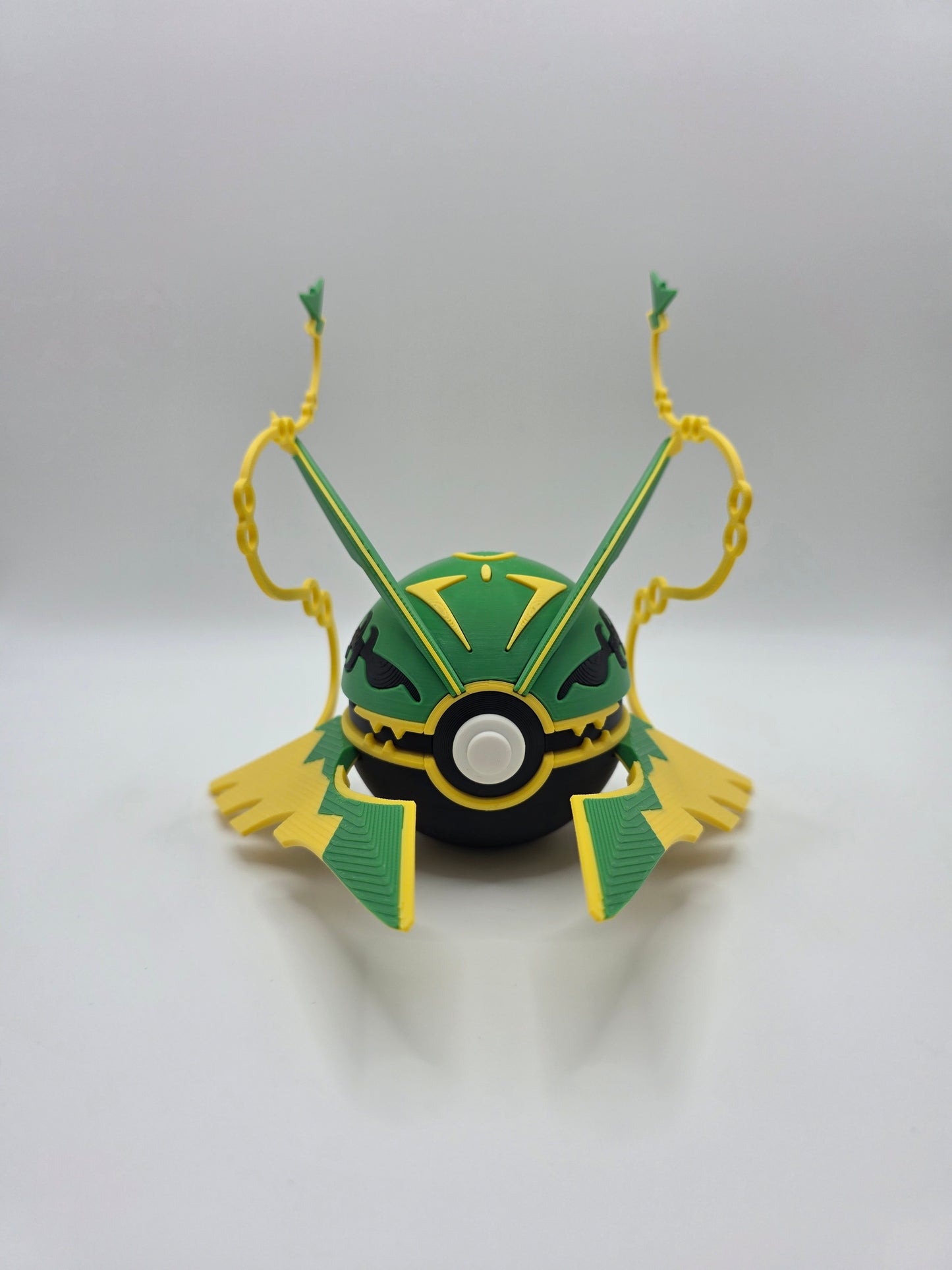 Character Design - 3D Printed Character Ball - Mega Rayquaza - Unique Display Collectible.