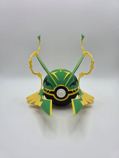 Character Design - 3D Printed Character Ball - Mega Rayquaza - Unique Display Collectible.
