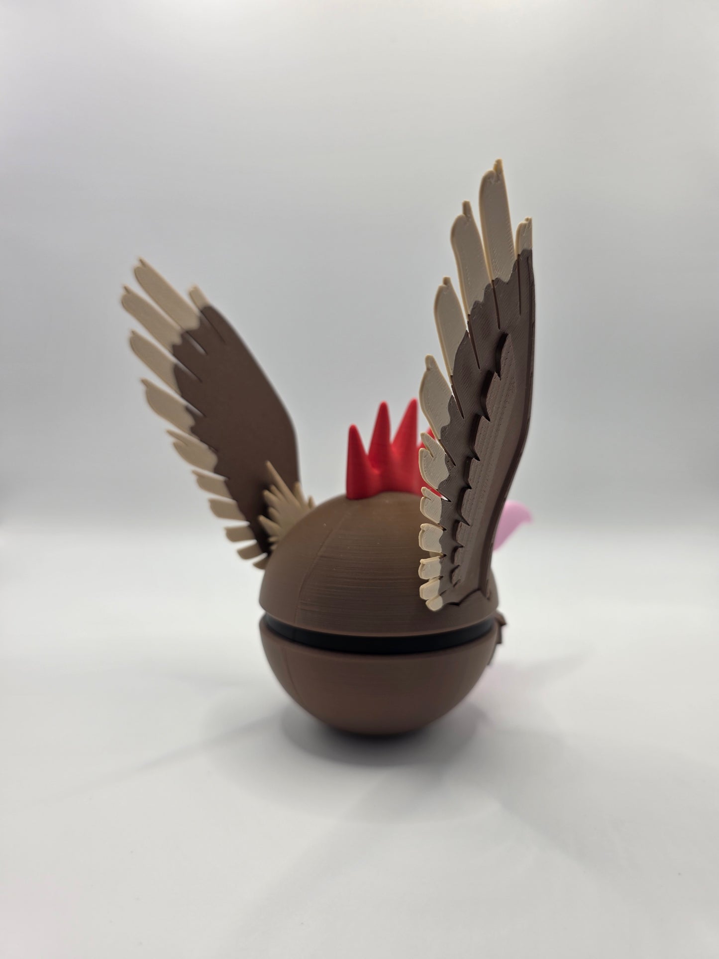 Character Design - 3D Printed Character Ball - Fearow - Unique Display Collectible.