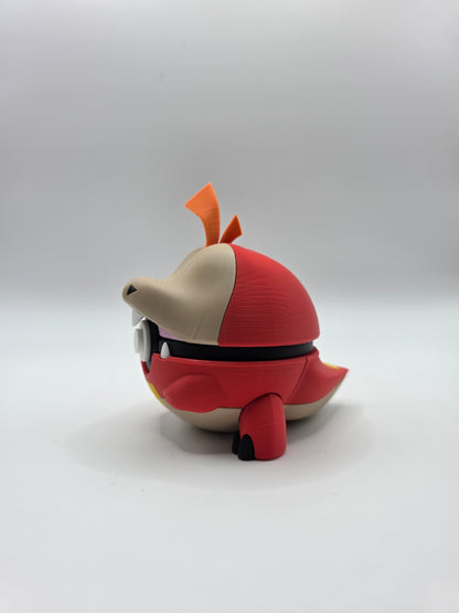 Character Design - 3D Printed Character Ball - Fuecoco - Unique Display Collectible.