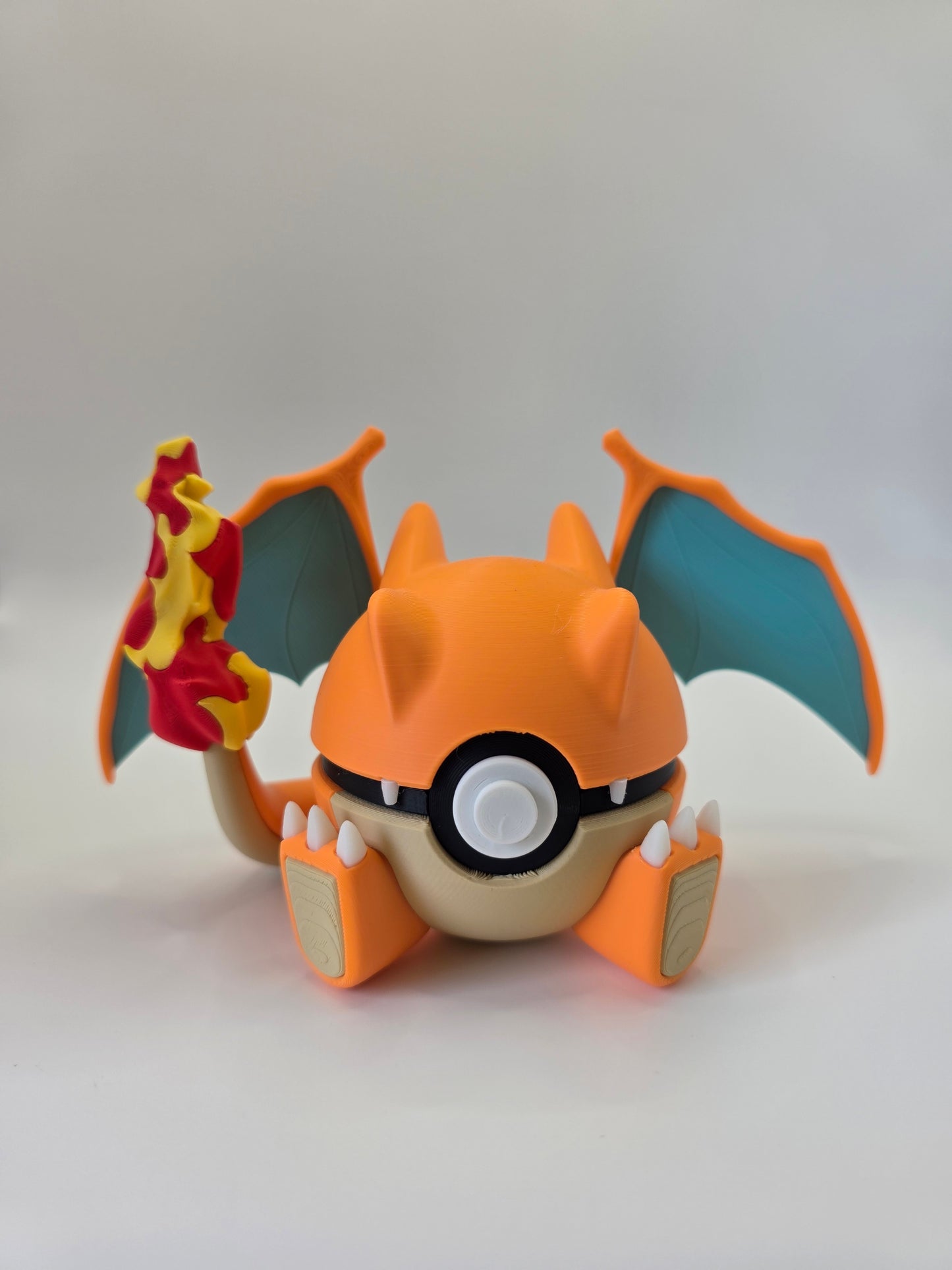 Character Design - 3D Printed Character Ball - Charizard - Unique Display Collectible.