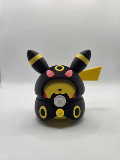Character Design - 3D Printed Character Ball - Poncho Pikachu Collection - Unique Display Collectible.