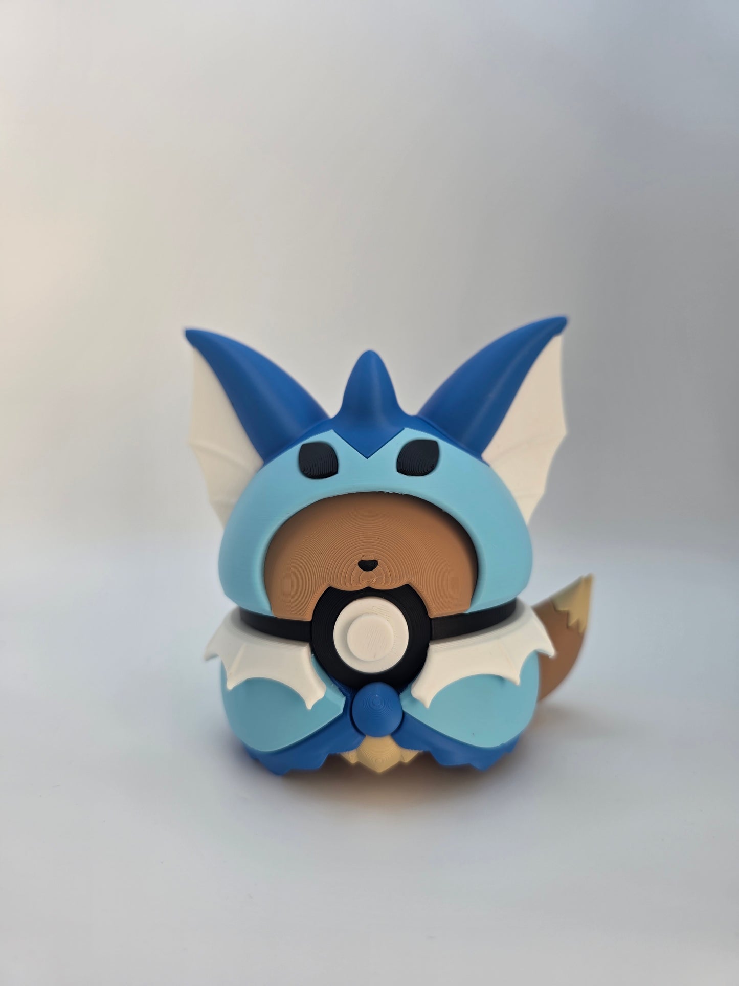 Character Design - 3D Printed Character Ball - Poncho Eevee Collection - Unique Display Collectible.