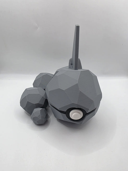 Pokemon Character Design - 3D Printed Pokeball - Onix - Exclusive Display Collectible.