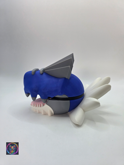 Character Design - 3D Printed Character Ball - Shiny - Tyrantrum- Unique Display Collectible.