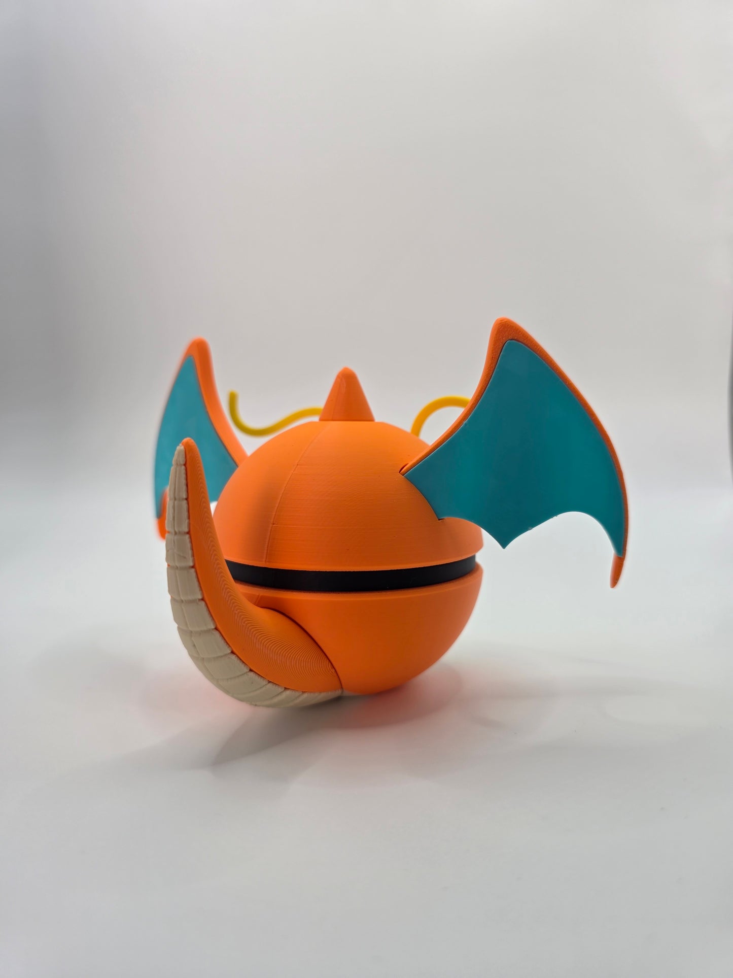 Character Design - 3D Printed Character Ball - Dragonite- Unique Display Collectible.