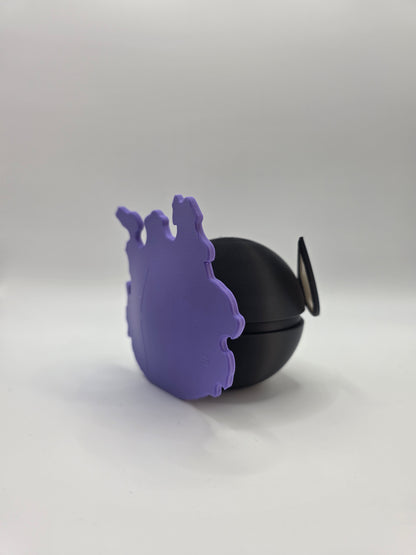 Character Design - 3D Printed Character Ball - Gastly - Unique Display Collectible.