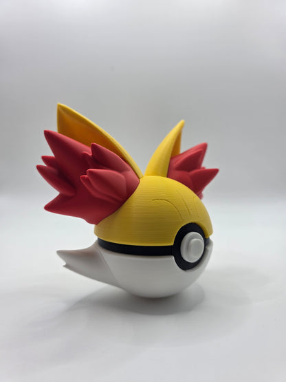 Character Design - 3D Printed Character Ball - Fennekin - Unique Display Collectible.
