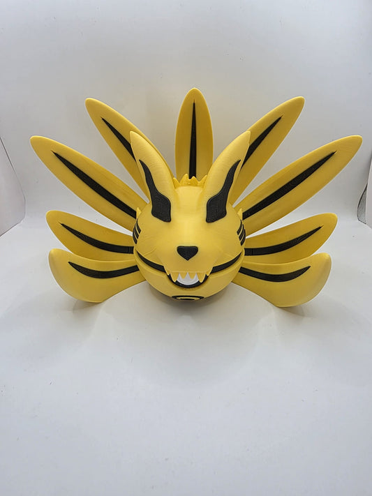 Anime Character Design - 3D Printed Pokeball - Kurama Ninetales - Exclusive Display Collectible.