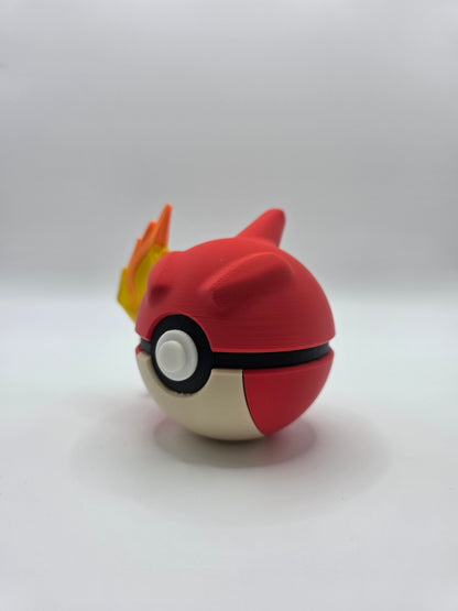 Character Design - 3D Printed Character Ball - Charmeleon - Unique Display Collectible.