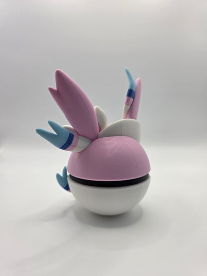 Character Design - 3D Printed Character Ball - Sylveon - Unique Display Collectible.