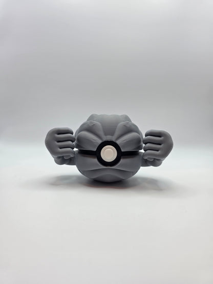 Character Design - 3D Printed Character Ball - Geodude - Unique Display Collectible.